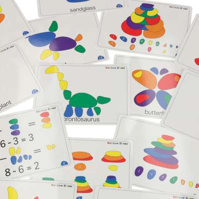 Creative pebbles colorful montessori puzzle