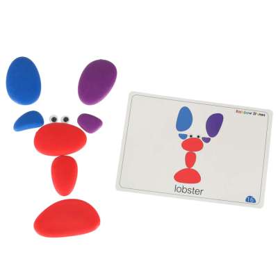 Creative pebbles colorful montessori puzzle