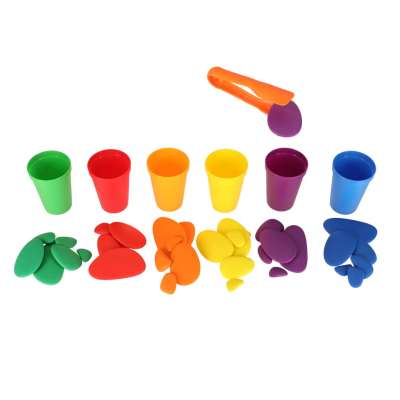 Creative pebbles colorful montessori puzzle