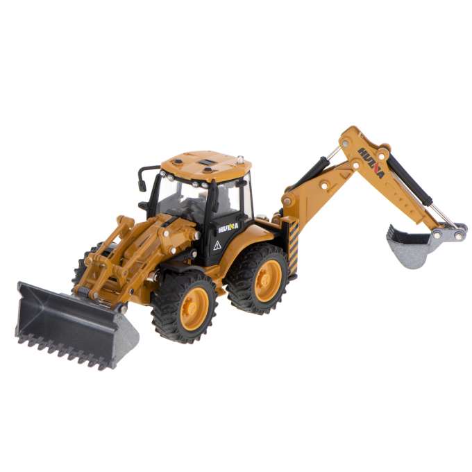 Excavator loader bulldozer with bucket Die-Cast H-toys metal model 1:50