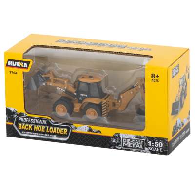 Excavator loader bulldozer with bucket Die-Cast H-toys metal model 1:50
