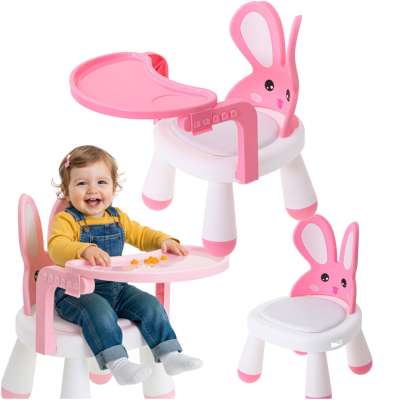 Feeding and play table chair pink