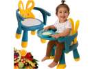 Feeding and play table chair yellow and blue 1