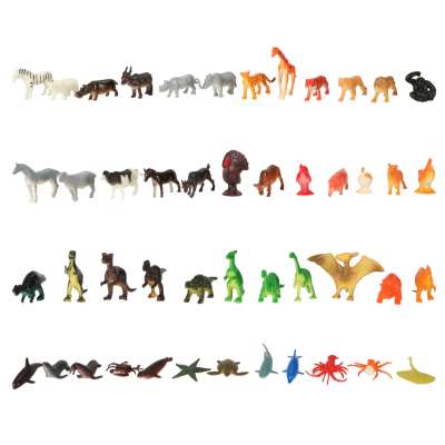 Figurines sea animals wild homestead dinosaurs set mix 48pcs