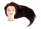 Hairdresser's training head with natural hair 1
