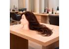 Hairdresser training head natural hair brown 5