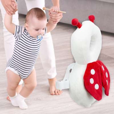 Head protection cushion for learning to walk backpack fall safety ladybird