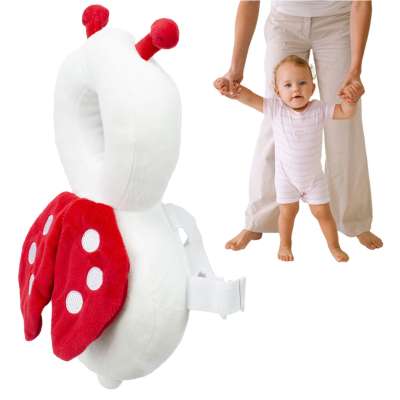 Head protection cushion for learning to walk backpack fall safety ladybird
