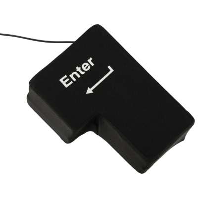 Klawisz ENTER duża antystresowa poduszka USB