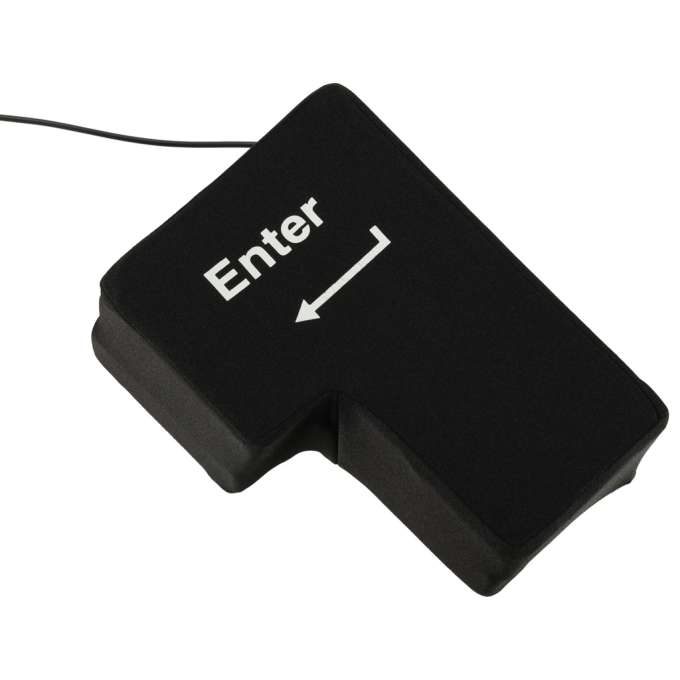 Klawisz ENTER duża antystresowa poduszka USB