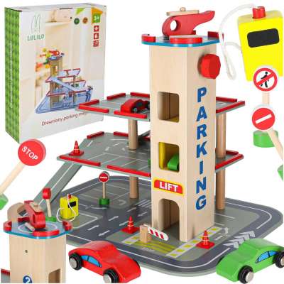 LULILO wooden car park BENINO double-decker urban garage