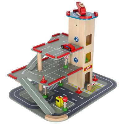 LULILO wooden car park BENINO double-decker urban garage