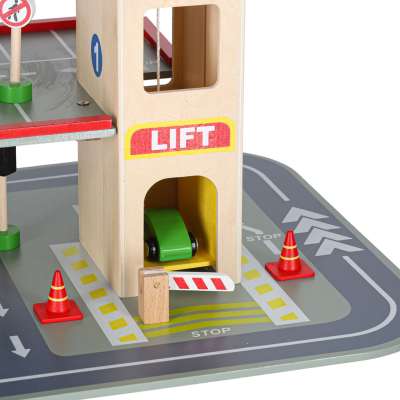 LULILO wooden car park BENINO double-decker urban garage