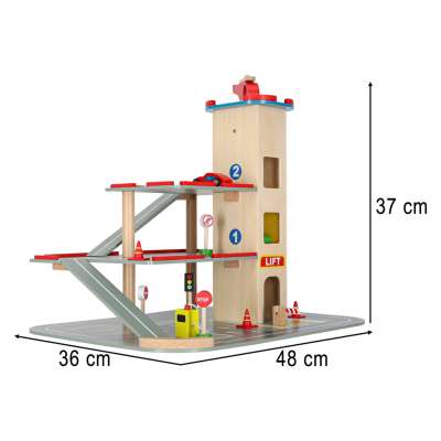 LULILO wooden car park BENINO double-decker urban garage