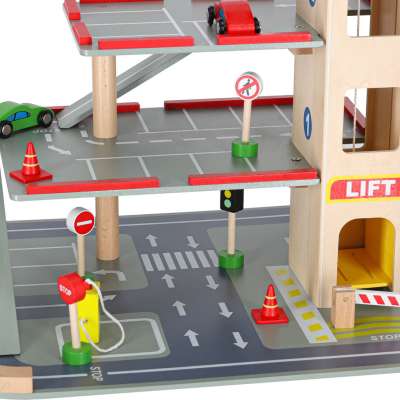 LULILO wooden car park BENINO double-decker urban garage