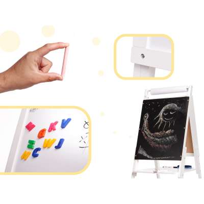 Magnetic chalkboard + magnets white XXL