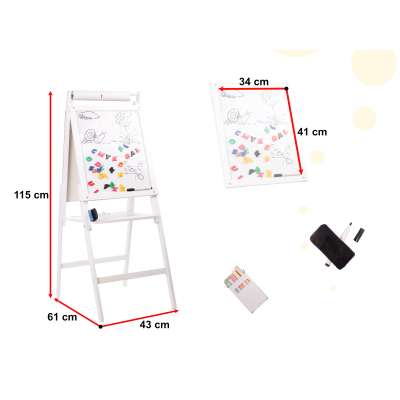Magnetic chalkboard + magnets white XXL