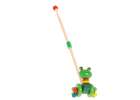 Pusher on a stick wooden walking frog 4