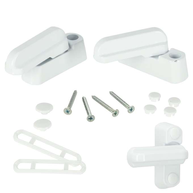 Security window lock white 2pcs
