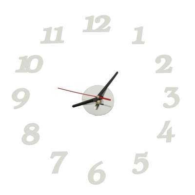Silver 12 Hour Wall Clock