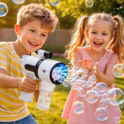 Soap bubble gun white
