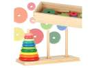 Wooden pyramid with base tower rainbow sorter 1