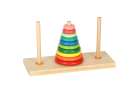 Wooden pyramid with base tower rainbow sorter 5