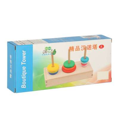 Wooden pyramid with base tower rainbow sorter