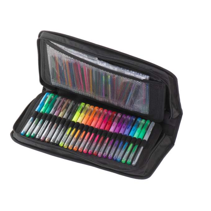 Color gel pens in case 120pcs + 120 refills