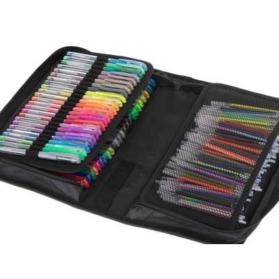 Color gel pens in case 120pcs + 120 refills