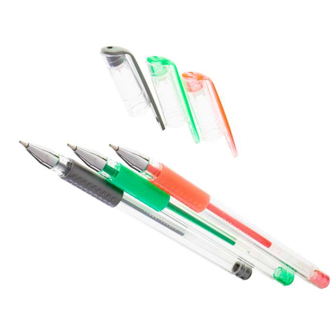 Color gel pens in case 120pcs + 120 refills