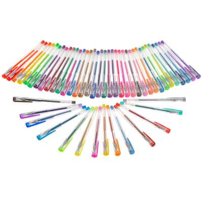 Color glitter gel pens set of 50pcs.