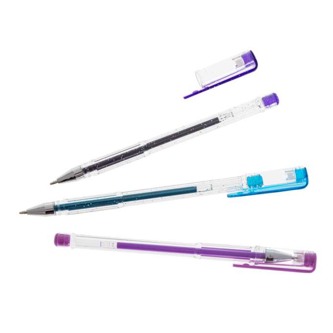 Color glitter gel pens set of 50pcs.