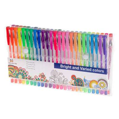 Color glitter gel pens set of 50pcs.