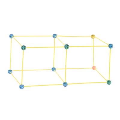 Construction blocks tube base tent house 75el.