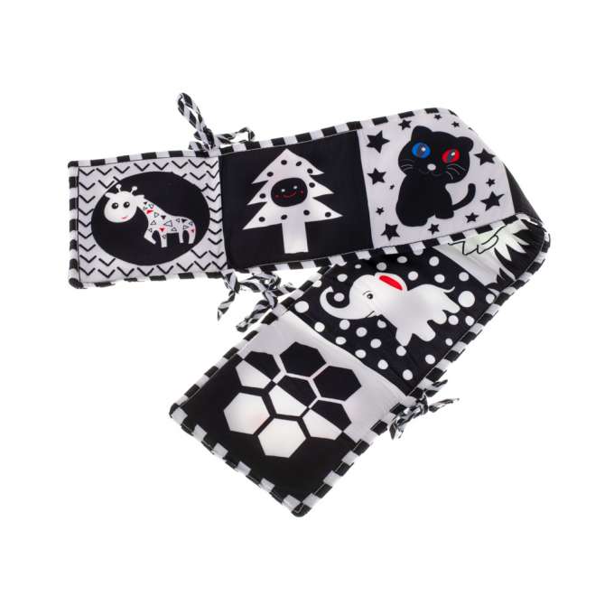 Educational book sensory crib protector ladybug