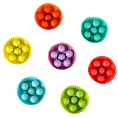 Educational montessori bead ball mosaic puzzle 77el.