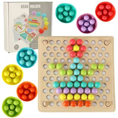 Educational montessori bead ball mosaic puzzle 77el.
