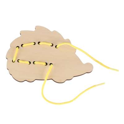 Educational set for learning to sew buttons hedgehog