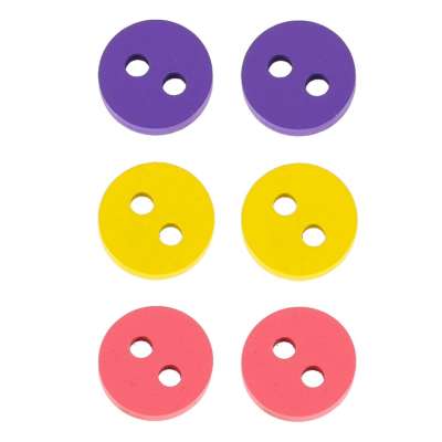 Educational set for learning to sew buttons hedgehog