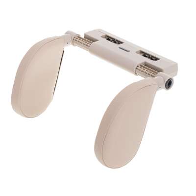 Head and neck adjustable car headrest beige