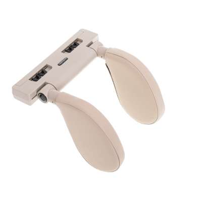 Head and neck adjustable car headrest beige