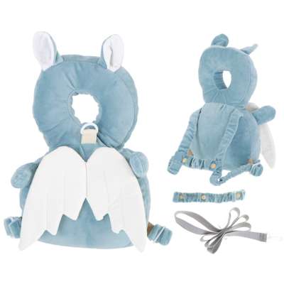 Head protection cushion for learning to walk backpack fall safety bat