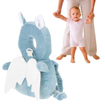 Head protection cushion for learning to walk backpack fall safety bat