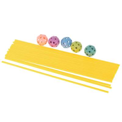 Klocki konstrukcyjne rurki baza namiot domek 75el.