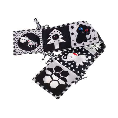 Książeczka edukacyjna ochraniacz sensoryczny na łóżeczko biedronka