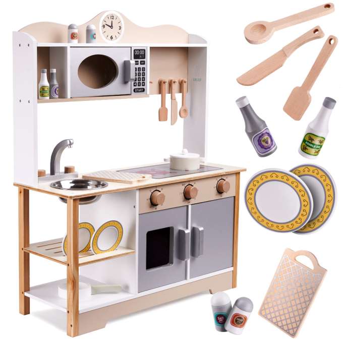 LULILO Kuchnia drewniana MDF Kuketo + akcesoria