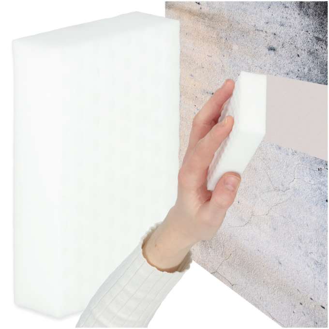 Magic melamine sponge removes tough stains