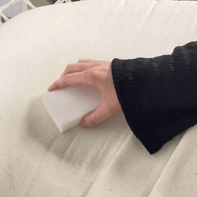 Magic melamine sponge removes tough stains