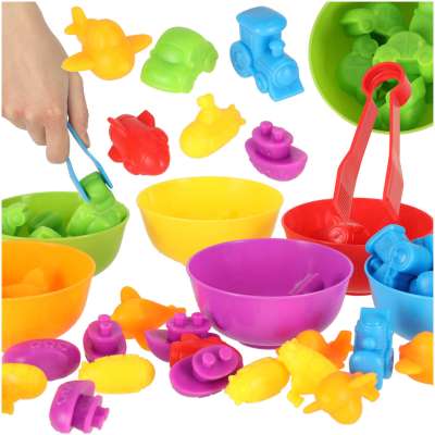 Pojazdy edukacyjne nauka liczenia montessori 36 elementów